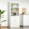 HOMCOM 72" Kitchen Buffet With Hutch, Kitchen Pantry Cupboard With 2 Door Cabinet, And 2 Adjustable Shelves, White -Homcom GUEST e221e081 ffda 4ff0 af11 c63913f6f56e