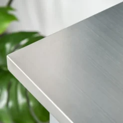 HOMCOM Kitchen Island With Stainless Steel Top, Traditional Kitchen Island With Storage, 2-Tier Open Shelves, Drawers, Light Gray -Homcom GUEST e241e3e1 8afd 4939 a713 a4d6b680390b