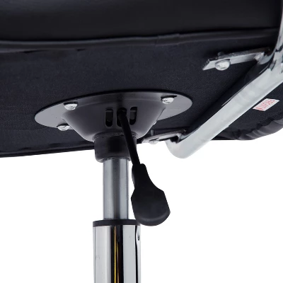 HOMCOM Modern Computer Desk Office Chair With Upholstered PU Leather, Adjustable Heights, Swivel 360 Wheels 7 HOMCOM Modern Computer Desk Office Chair With Upholstered PU Leather, Adjustable Heights, Swivel 360 Wheels - Image 6