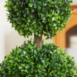HOMCOM 2 Pack 23.5" Artificial Boxwood Topiary Ball Trees Set Of 2, Double Ball-Shaped Boxwood Artificial Topiary Plants For Indoor Outdoor, Green 10 HOMCOM 2 Pack 23.5" Artificial Boxwood Topiary Ball Trees Set Of 2, Double Ball-Shaped Boxwood Artificial Topiary Plants For Indoor Outdoor, Green -Homcom GUEST e61d83d9 124b 4055 8f92 fa84a51f8232