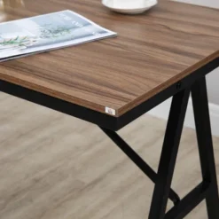 HOMCOM Industrial Bar Table With Steel Frame, Counter Height Table Pub Table For Kitchen Dining Room Cafe, Brown/Black 11 HOMCOM Industrial Bar Table With Steel Frame, Counter Height Table Pub Table For Kitchen Dining Room Cafe, Brown/Black -Homcom GUEST e78e500c 0139 4fcf 9f47 0bc186ed72ff