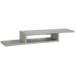 HOMCOM Wall Mounted Media Console, Floating Stand Component Shelf, Entertainment Center Unit -Homcom GUEST e9cc09d4 2511 4f4a a145 13d27ade1895