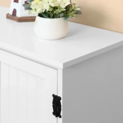 HOMCOM 48.5" Farmhouse Kitchen Pantry, Floor Storage Cabinet, Cupboard Organizer With Adjustable Shelves And 4-Doors For Dining Room 15 HOMCOM 48.5" Farmhouse Kitchen Pantry, Floor Storage Cabinet, Cupboard Organizer With Adjustable Shelves And 4-Doors For Dining Room -Homcom GUEST eab188c9 999f 445e 9e88 c81529b74217