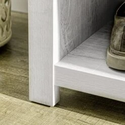 HOMCOM Hall Tree With Shoe Storage Bench, Entryway Bench With Coat Rack, Accent Coat Tree With Adjustable Shelves For Mud Room, Distressed White -Homcom GUEST ee53ebcd cb2c 4437 9767 e9b842ceaf25