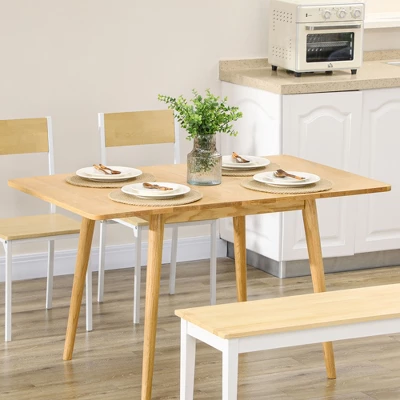 HOMCOM 31.5"/51" Resizing Space Saving Table With Easy To Clean Surface, Folding Dining Table, Small Kitchen Table, Wood Dining Table 4–6 People, Oak 3 HOMCOM 31.5"/51" Resizing Space Saving Table With Easy To Clean Surface, Folding Dining Table, Small Kitchen Table, Wood Dining Table 4–6 People, Oak