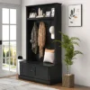 HOMCOM Hall Tree With Bench And Shoe Storage, Entryway Bench With Coat Rack, Mudroom Bench With Storage And Hooks For Hallway 1 HOMCOM Hall Tree With Bench And Shoe Storage, Entryway Bench With Coat Rack, Mudroom Bench With Storage And Hooks For Hallway -Homcom GUEST f0146d31 c794 42fe b041 9dcc631a86cc