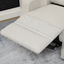 HOMCOM Electric Power Recliner Armchair With USB Charging Station, Sofa Recliner With Linen Upholstered Seat And Retractable Footrest, Cream White -Homcom GUEST f0f23546 1549 4ff0 afe7 1ca1930a9daa