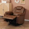 HOMCOM Overstuffed Manual Recliner Chair With Thick Sponge Padded Headrest And Armrest, And Rocking Function, Brown -Homcom GUEST f27afe9e 5676 43e9 9b5f 4d54626c6b36
