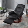 HOMCOM Faux Leather Manual Recliner, Adjustable Swivel Lounge Chair With Footrest, Armrest And Wrapped Wood Base For Living Room 1 HOMCOM Faux Leather Manual Recliner, Adjustable Swivel Lounge Chair With Footrest, Armrest And Wrapped Wood Base For Living Room -Homcom GUEST f2f642b3 d989 47c5 b6f5 2f5f4d8c83b3