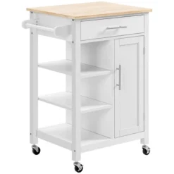 HOMCOM Compact Kitchen Island Cart On Wheels, Rolling Utility Trolley Cart With Storage Shelf & Drawer For Dining Room 14 HOMCOM Compact Kitchen Island Cart On Wheels, Rolling Utility Trolley Cart With Storage Shelf & Drawer For Dining Room -Homcom GUEST f37f42ec e4a4 4a66 a854 55a386b56c93