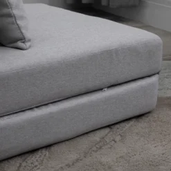 HOMCOM Convertible Flip Chair, Floor Lazy Sofa, Folding Couch Bed With Adjustable Backrest, Metal Frame And Pillows, Living Room Bedroom -Homcom GUEST f53534ba 050e 403f b7a4 f129869c17fc