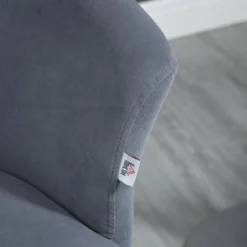 HOMCOM Adjustable Bar Stools Set Of 2, Velvet Kitchen Stool, Upholstered Counter Height Barstool With Swivel Seat, Wing Back, Gray -Homcom GUEST f540dcf9 6c4c 4a8e a53f a3c762a07c19