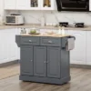 HOMCOM Kitchen Island With Storage Rolling Kitchen Serving Cart With Rubber Wood Top Towel Rack Storage Drawer And Cabinet Grey 2 HOMCOM Kitchen Island With Storage Rolling Kitchen Serving Cart With Rubber Wood Top Towel Rack Storage Drawer And Cabinet Grey -Homcom GUEST f56f3056 5caa 4268 b786 e07c3691bec3