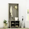 HOMCOM Hall Tree With Shoe Storage Bench, Entryway Bench With Coat Rack, Accent Coat Tree With Adjustable Shelves For Hallway, Mud Room, White -Homcom GUEST f660a2ce 104d 4c05 b98f f315c0ae41f1