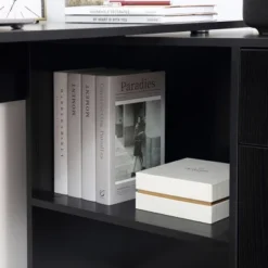 HomCom L-Shaped Computer Desk Workstation With Rotating Storage Shelves And Drawer 17 HomCom L-Shaped Computer Desk Workstation With Rotating Storage Shelves And Drawer -Homcom GUEST f8f1c501 39ca 4ee1 ace5 f471cfafdb13