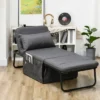 HOMCOM Ottoman Sofa Bed, 4-in-1 Multi-Function Folding Sleeper Chair Bed With Adjustable Backrest, Pillow, Side Pocket -Homcom GUEST fa8363d9 405d 420d a699 9236b6a34ca7