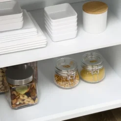 HOMCOM Kitchen Sideboard, Buffet Cabinet With 5 Storage Drawers And Double Glass Door Cupboard For Living Room, White -Homcom GUEST facc9989 1db5 432c bd1f 66e1911455ed