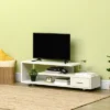 HOMCOM Modern TV Stand For TVs Up To 45", TV Cabinet With Storage Shelf And Drawer, Entertainment Center For Living Room Bedroom, White -Homcom GUEST fbce23aa efa6 407f 8c90 054bffce2076