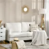 HOMCOM 3-Seater Sofa Couch, 71" Modern Linen Fabric Sofa With Rubber Wood Legs And Slatted Frame For Living Room, Bedroom And Apartment, Cream White -Homcom GUEST fbf1c5ee 6b09 41dd 91c0 b2a0adeb979b