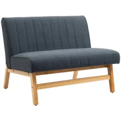 HOMCOM 42" Small Loveseat Sofa Couch For Bedroom, Living Room Furniture, Space-Saving 2 Seater Couch, Modern Couch Loveseat Upholstered -Homcom GUEST fddead25 006c 40f1 b60b 475301be56af