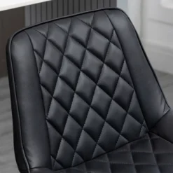 HOMCOM Adjustable Bar Stools Set Of 2, Counter Height Barstools With Swivel Seat Round Steel Base, And Footrest, ‎Black -Homcom GUEST ff156ac9 2011 49cc 94c1 11787f0352c4